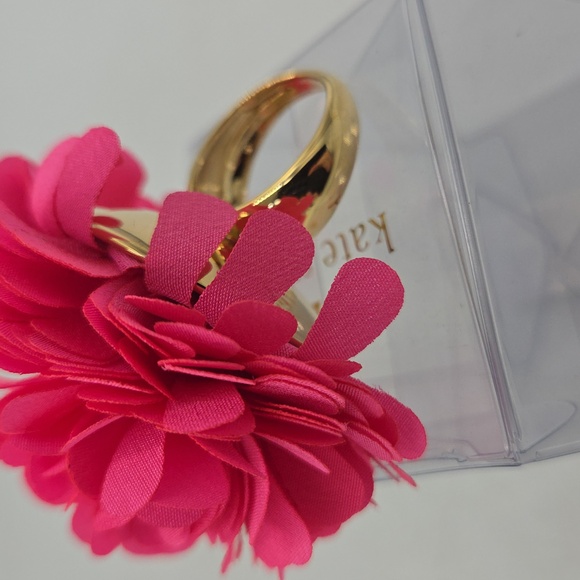 kate spade Date Night Fuchsia Flower Ring - Picture 7 of 8